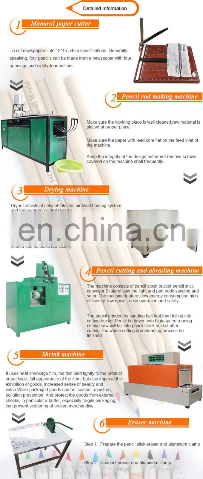 professional provide paper pencil making machine from korean