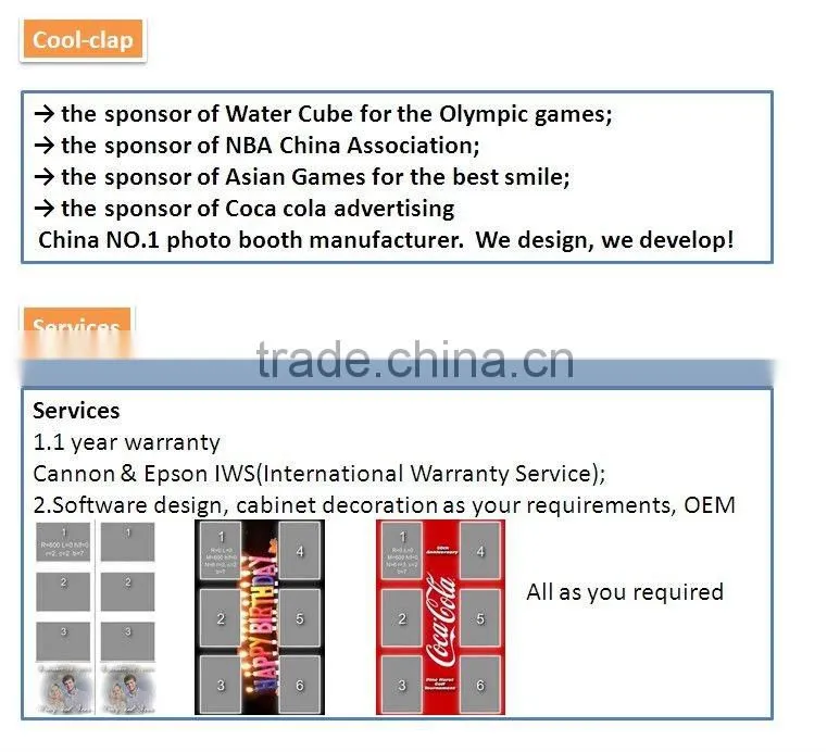 Amusement Touch Screen Kiosk Photo Vending Machine