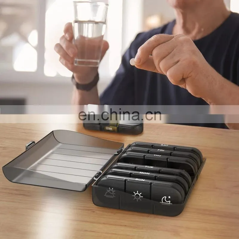 21 Grids Pill Box 7 Days Medicine Box Weekly Pill Case Medicine Tablet Dispenser Organizer Splitters Storage Organizer Container