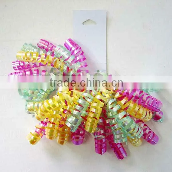 Colorful SP Metallic curly ribon bow for decorations or chrismas packing,gift packing decoration bow