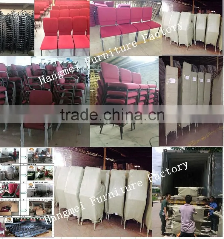 RED WINE POPALUR USED IN AUDITORIUM METAL CHURCH CHAIR