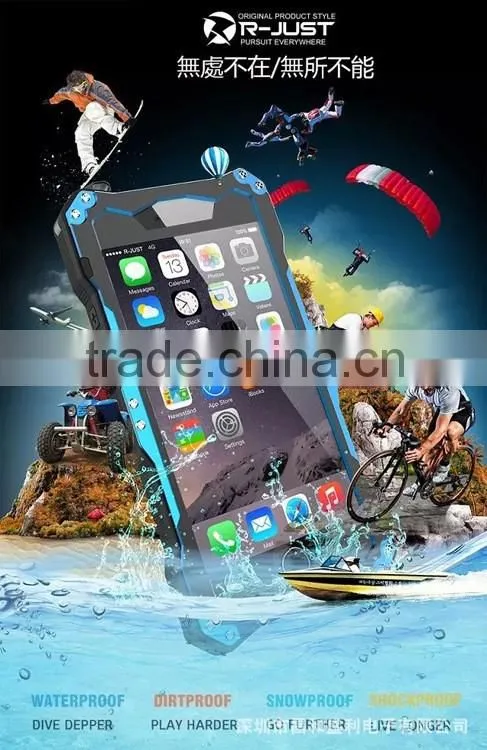 2014 new arrival hot selling R-JUST aluminum waterproof case for apple iphone 6