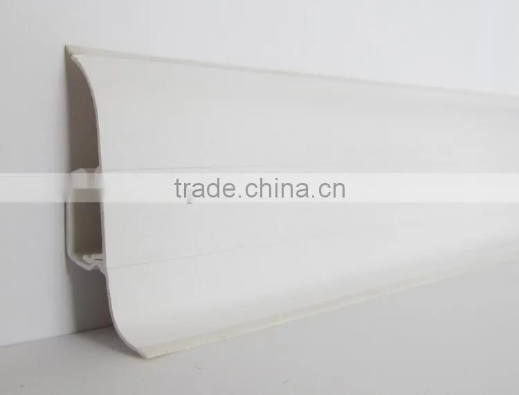 China supplier imitation wood grain flooring trim pvc skirting board