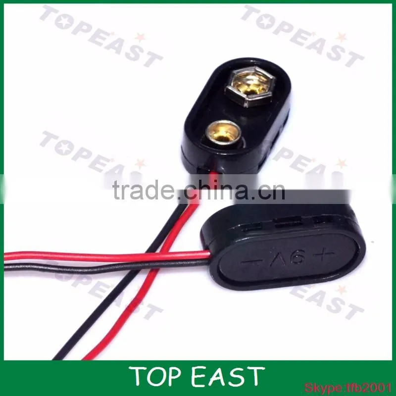 High quality copper material 9v battery snap clip Connector w Lead Wires