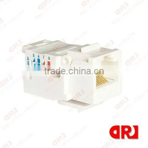 CAT5e/CAT6 UTP modular jack with black free tools