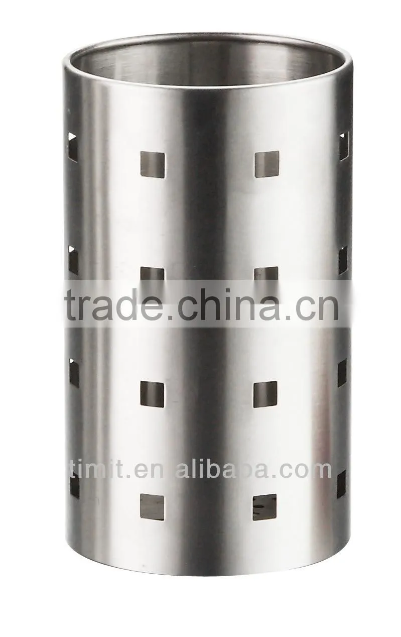 Stainless steel cutlery holder/ Round kitchen holder