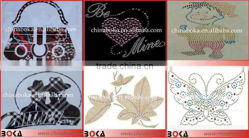 palm tree iron on rhinestone motif heat transfer