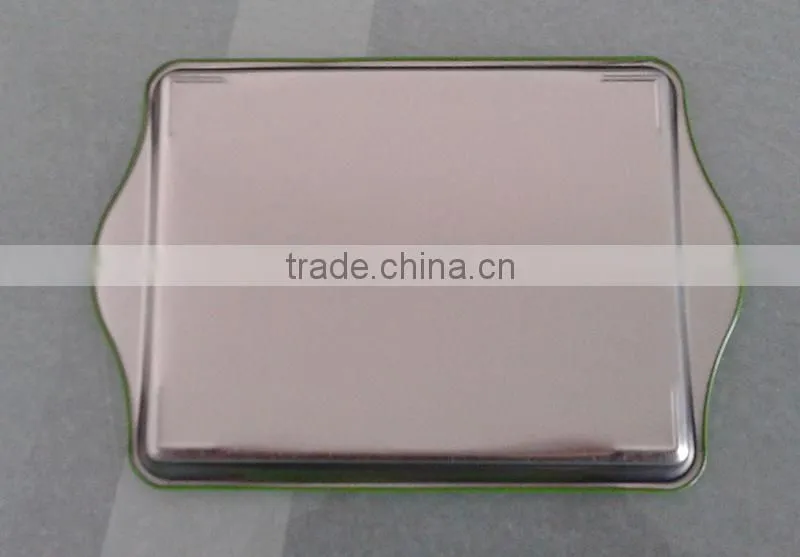 Rectangular CMYK printing tin tray, metal plate tin tray