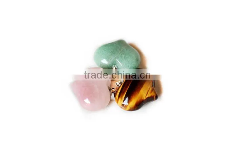 Pendant, PTP-A159 Natural Precious Gem Stone Heart Pendant Necklace, Fashion Pendant Jewelry Wholesale