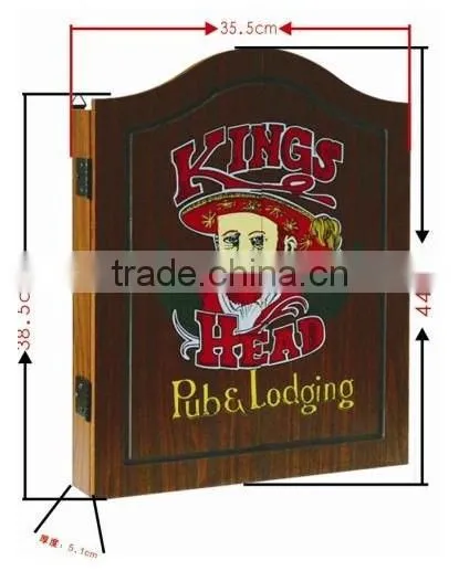 Dart Board Set, Wood Cabinet, Steel Tip Darts Professional Dartboard Darts