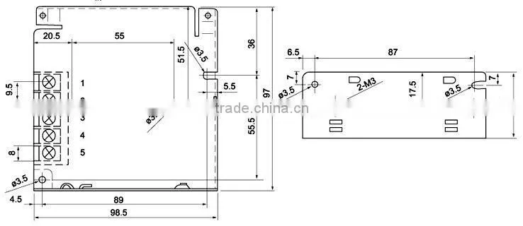 CE 100w 24v 4.5a switching power supply power switch manufacturer factory price S-100-24