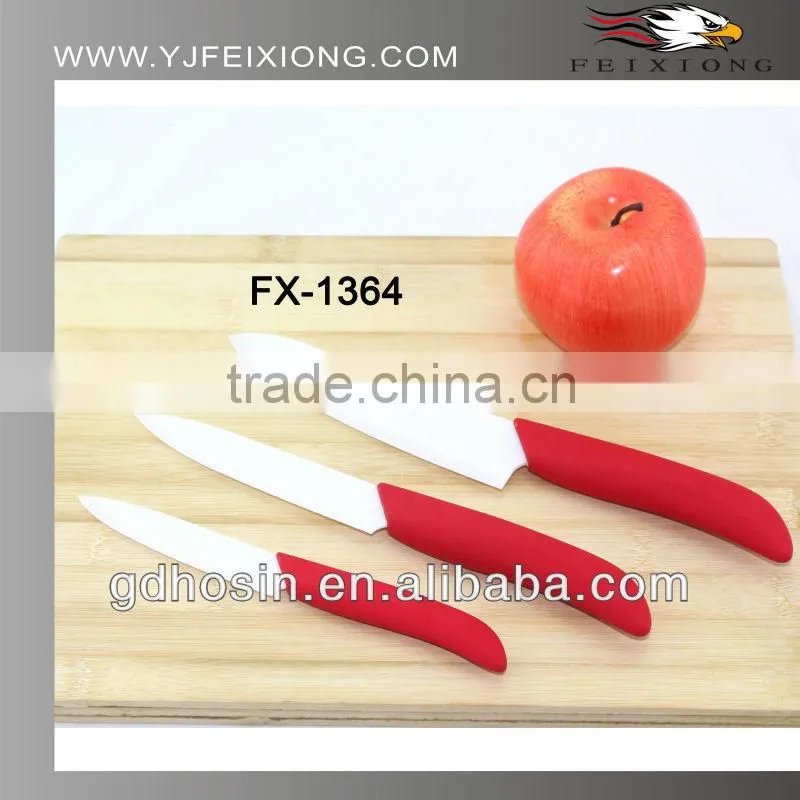 3" colorful handle ceramic knife with window box