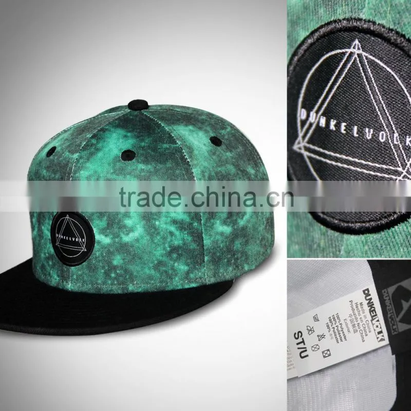 6-Panel Hat, Sublimation printing, embroidery patch, Plastic adjust buckle, Top Quality Snapback caps