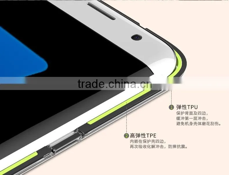 ROCK Guard Series soft TPU case for S7 edge clear shockproof TPE full back cover for S7 edge