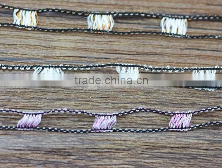 Doped Dyed Polyester/Nylon Fancy Ladder Yarn For Knitting Clothes