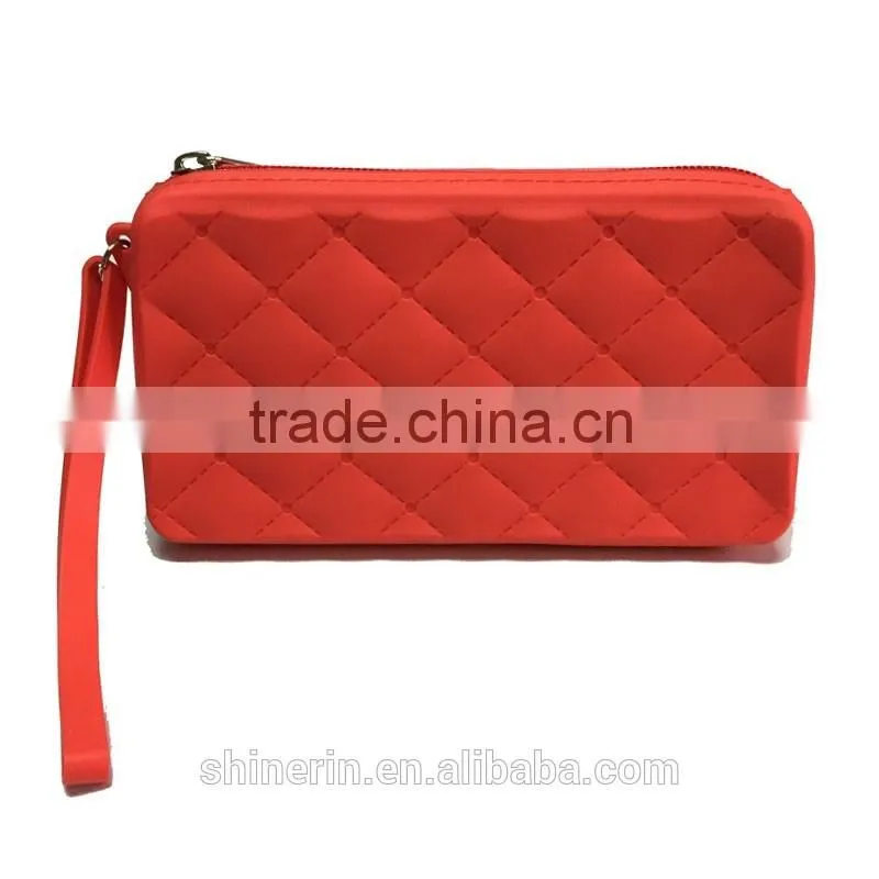 US Hot Women Clutch Purse Bags Custom OEM 3 Color Straps Mixtur Silicone Fashion Cheap Wallets