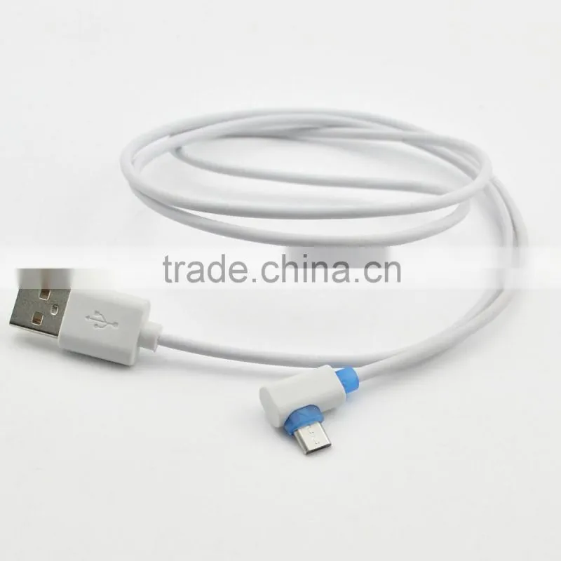 High speed 90 degree micro usb charging cable 90 Degree right/left Angle USB Cable