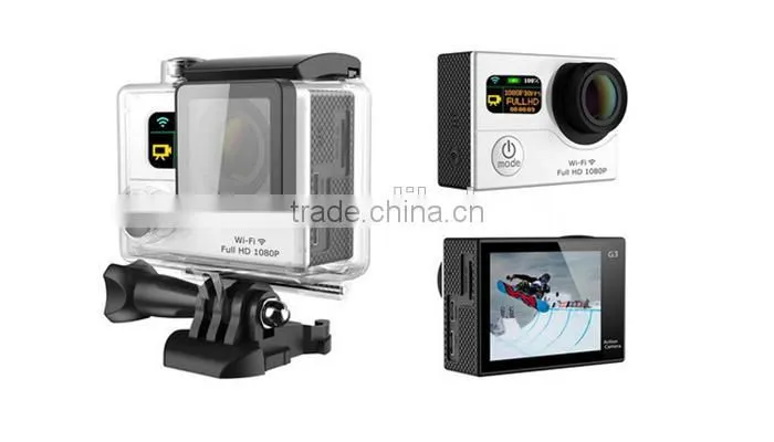 2.0" LCD+0.95" OLED dual screen WiFi 1080p full HD sport camera