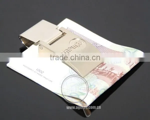 Promotional Customized Engraved Logo Zinc Alloy Metal Branded Money Clip