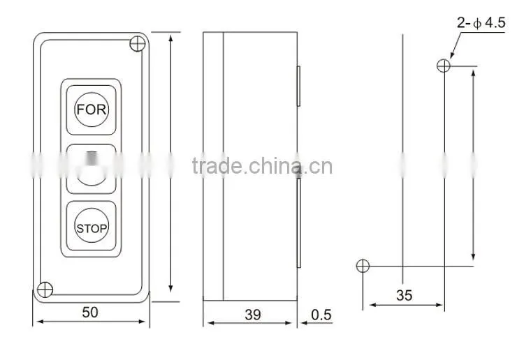 CNTD Top Quality Surface Mounting Reinforced Plastic Start Button 3A 250V Power Button Switch for Motor (CPB-3)