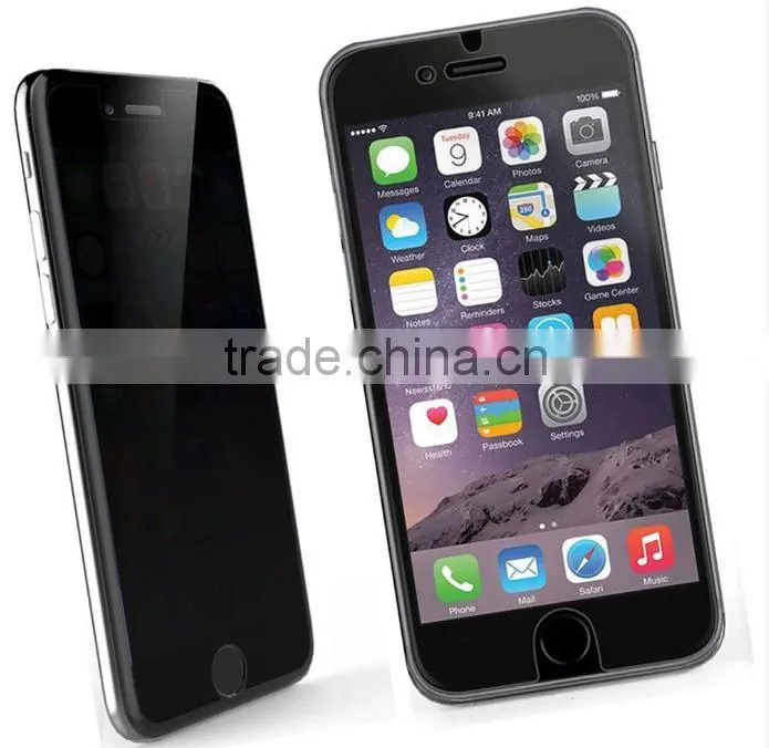 Anti-fingerprint 3D privacy tempered glass screen protector for mobile phone for iphone6/6s
