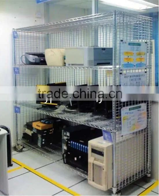 Chrome Wire Mesh Security Cage for Clean Room,Wire Shelving Cage