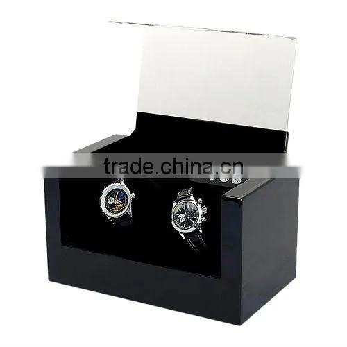 Black wooden Double Watch winder