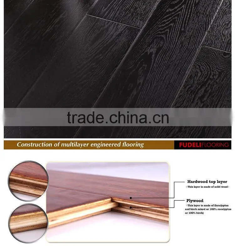 Top quality Formaldehyde E1 grade IAF Certified Indoor oak engineered wood flooring