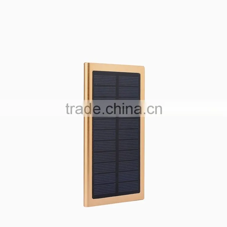 Best solar panel battery 8000mah power bank with flashlight