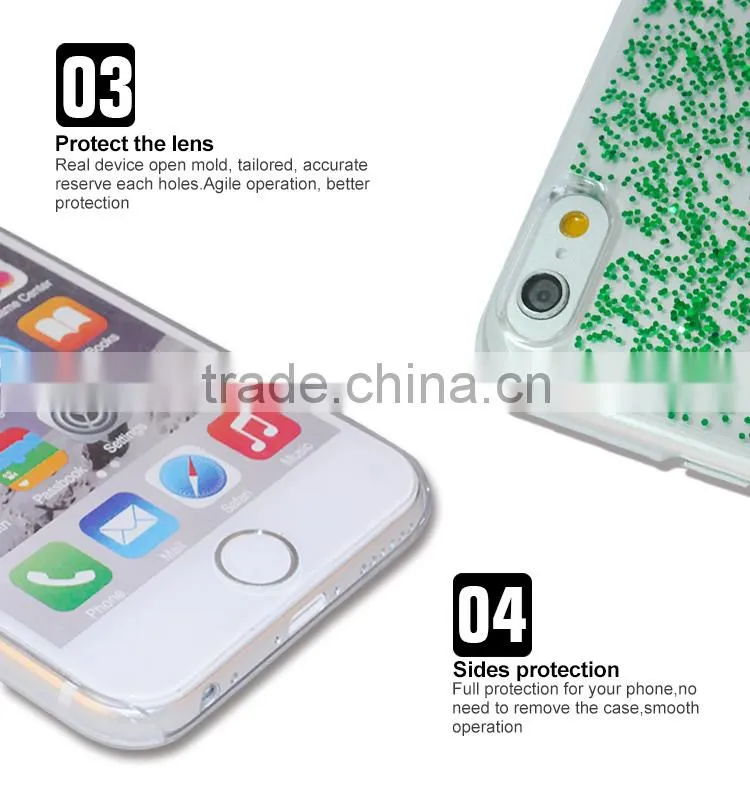 Aikusu 2015 hot selling crystal glitter gel case suitable for Iphone 6/6S