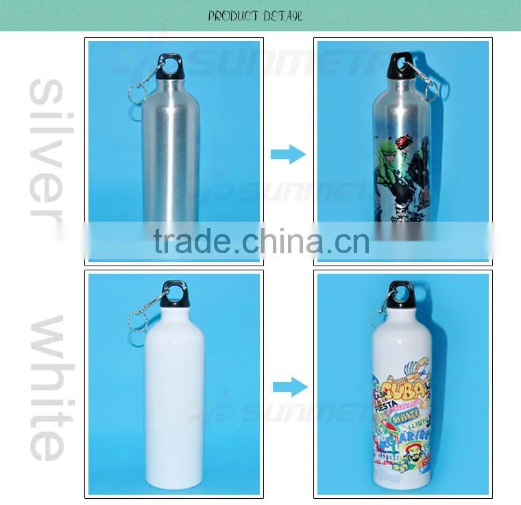 Hot Selling 700ml Custom blank aluminum water bottle for sublimation