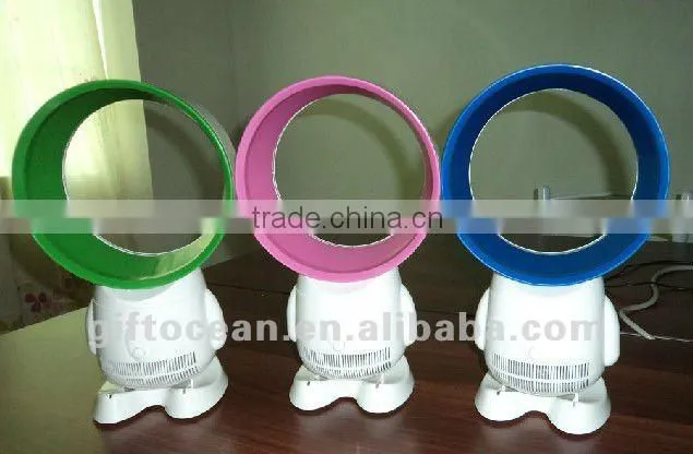 6" portable usb desk fan with led light with mirror