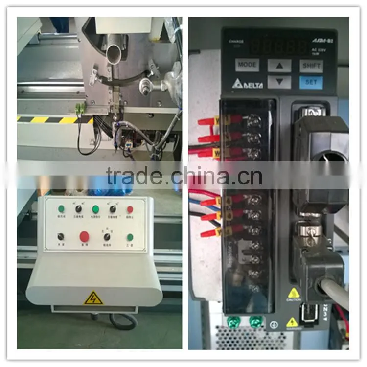 Double heads cnc cutting saw for aluminum profile with air filter ,air gun,and Automatic lubeication