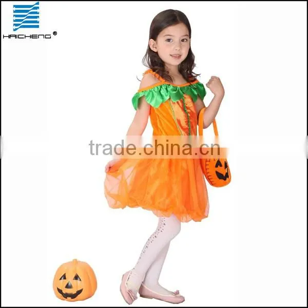 wholesale china fabric child pumpkin costume