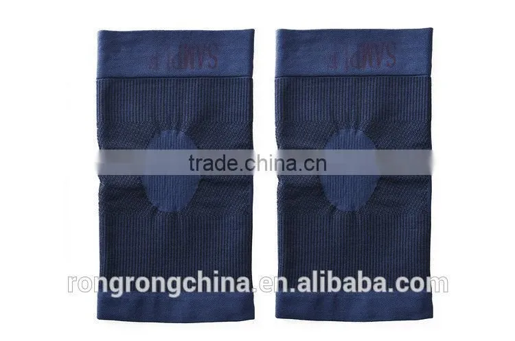 Fashion Navy Basketball Leg Sleeve Jacquard Compression Knee Sleeve For Sports