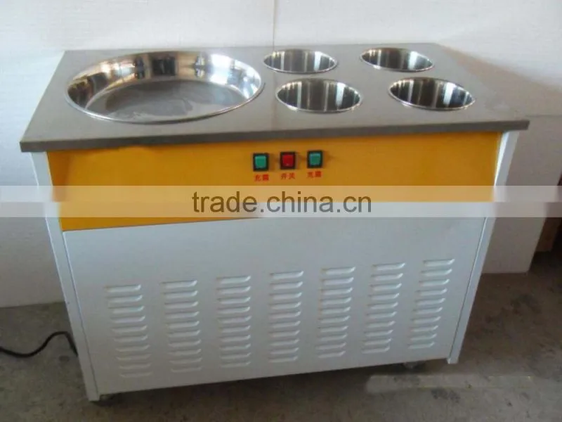 Durable instant fry pan ice cream machine