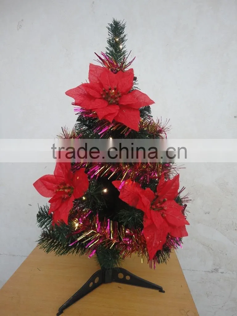 New design snow tabletop pine christmas decorated tree