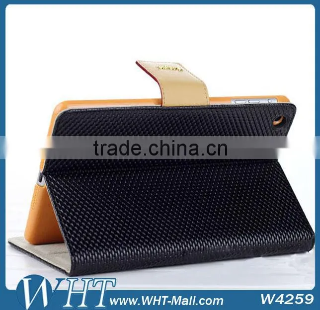 Fashion Blue Color Snake Wave Skin Kaiyue Brand Fashion Leather Stand Cover for iPad mini