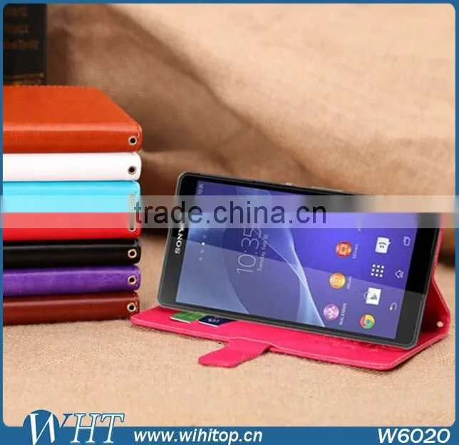 VINTAGE PU LEATHER BOOK WALLET CASE COVER FOR XPERIA Z3