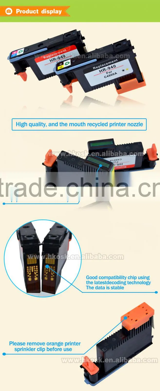 Printhead C4901A C4900A for HP940 Original inkjet printhead