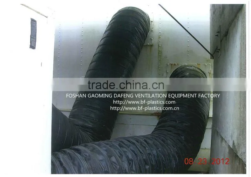 black fire retardant flexible antistatic air duct