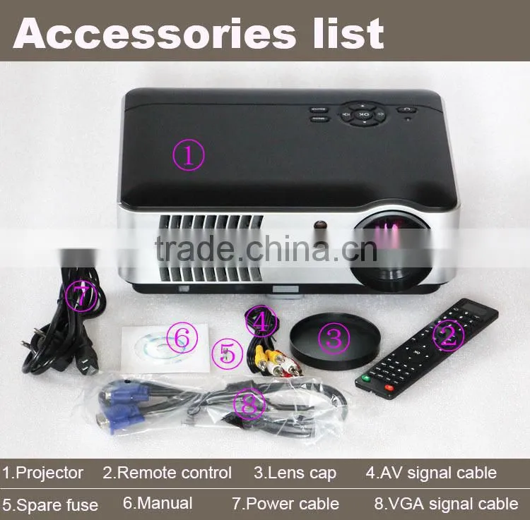 HD 1080p Home Office LED Projector LCD Multimedia Video System 4200 Lumens For Home Cinema Theater Games Education Business