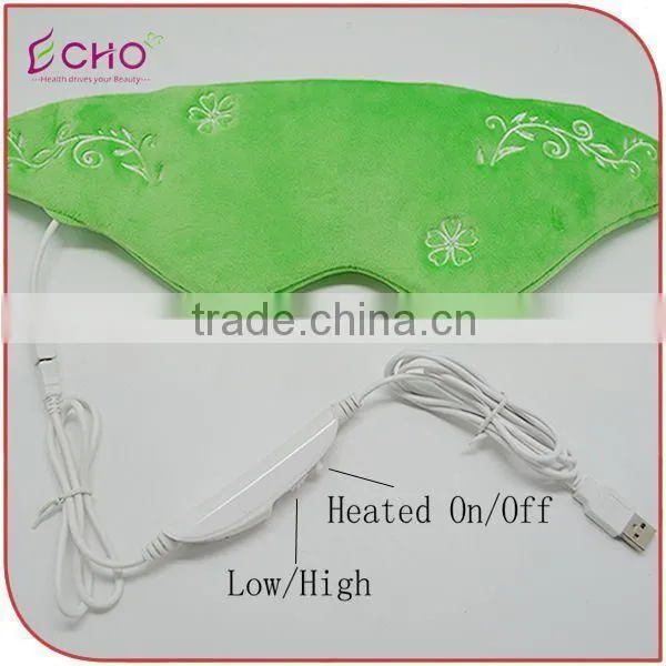 Polar Fleece Soothing Vibrating Embroider Heated Eye Care Massager