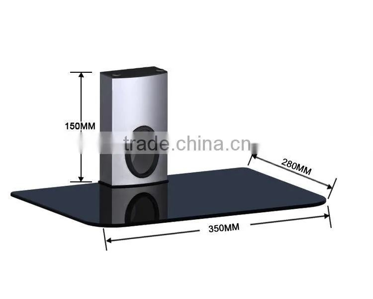 Dvd display stands with single glass shelf
