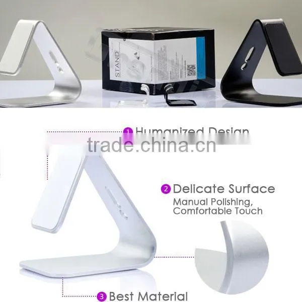 Aluminum desk double sides tablet holder