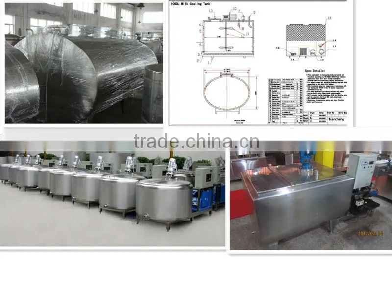 200L stainless steel milk cooling tank
