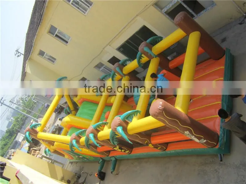 Popular Large Funny PVC Cartoon Slide Inflatable Obstacle
