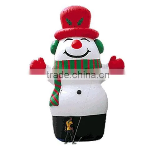 Welcome smell inflatable snowman, animated inflatable snowman for decoration