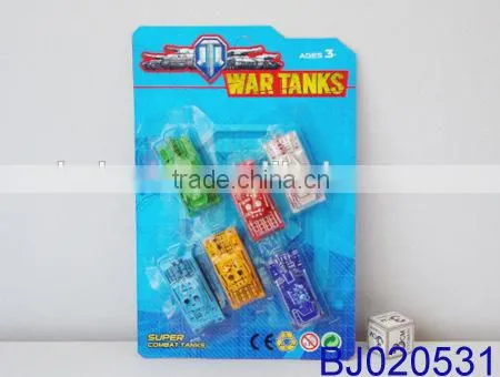 Cheap kids toy small plastic free wheel glider tank toy 4pcs