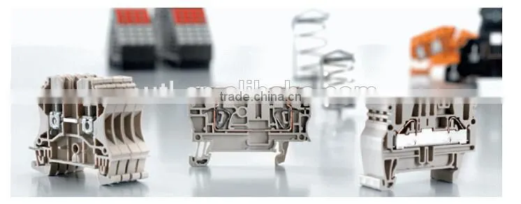 Rail Mounted Earth Conductor Terminal Block, screw clamp EK6/35 16mm / earth terminal blocks 16mm CE UL RoHS